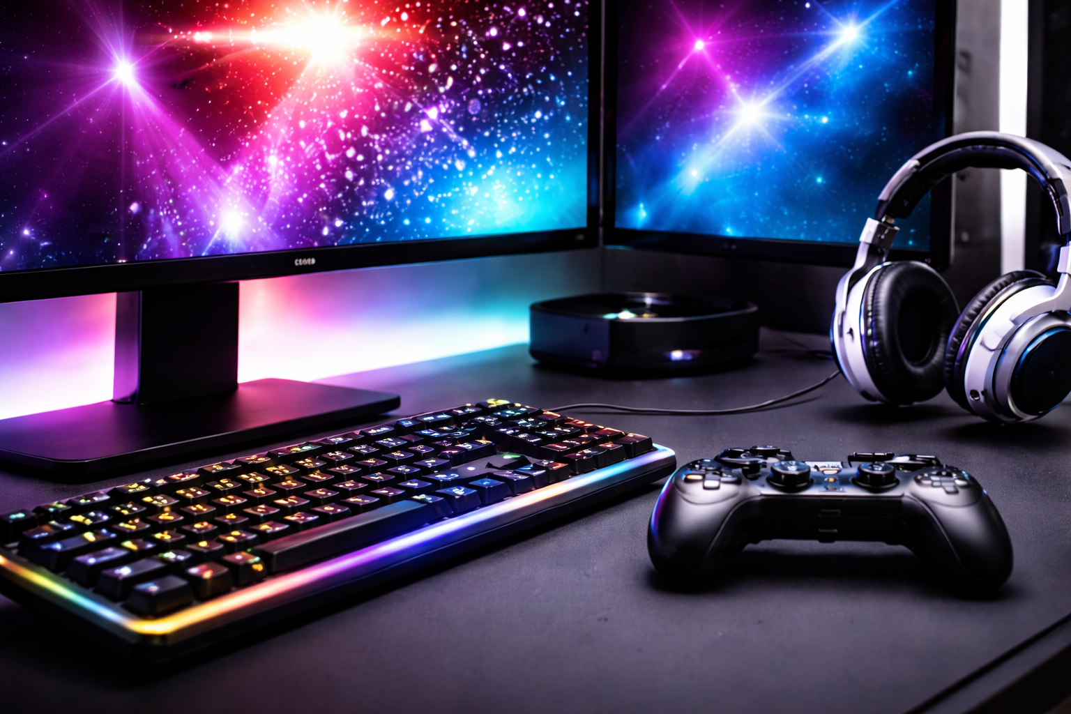 Gaming controller and headset setup